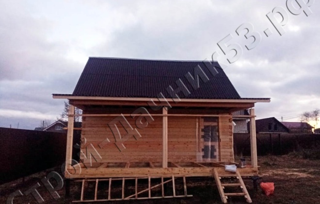 3 Брусовая баня Б-14 6×8, 75 м², Ленинградская область, Посёлок Тайцы (4)